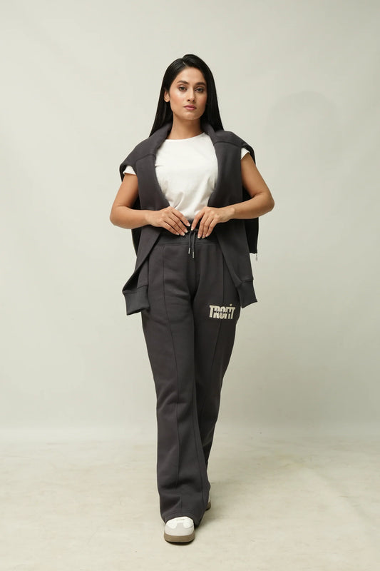 Pantalon de survêtement évasé gris TROFIT